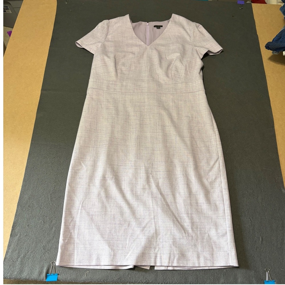 Ann Taylor Sheath Dress Women 14 Purple Lilac Tailored Work Event Core Girl Core